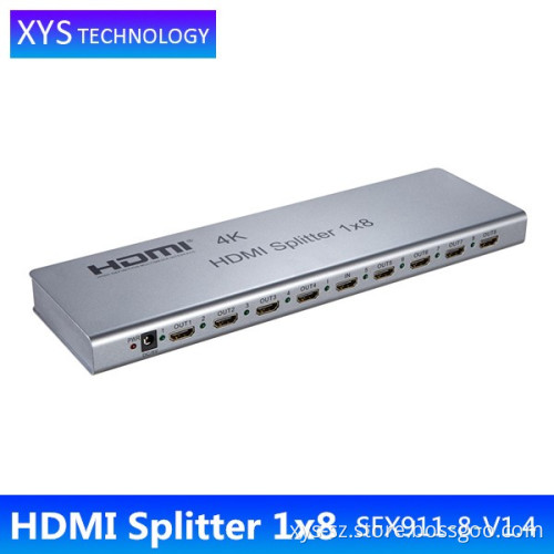 HDMI Splitter 1X8 1 in 8 out for Full 3D video 4Kx2K with IR &EDID management, RS232